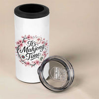Mahjong 4 in 1 Can Cooler Tumbler Floral Mah Jongg