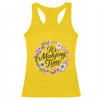 Mahjong Racerback Tank Top Floral Mah Jongg