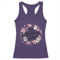 Mahjong Racerback Tank Top Floral Mah Jongg