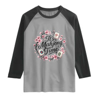 Mahjong Raglan Shirt Floral Mah Jongg