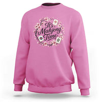 Mahjong Sweatshirt Floral Mah Jongg