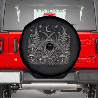 Mothman Spare Tire Cover Vintage Cryptid Graphic Gothic Forest Moth Mushroom Folklore Gift