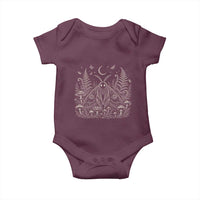 Mothman Baby Onesie Vintage Cryptid Graphic Gothic Forest Moth Mushroom Folklore Gift