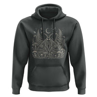 Mothman Hoodie Vintage Cryptid Graphic Gothic Forest Moth Mushroom Folklore Gift