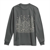 Mothman Long Sleeve Shirt Vintage Cryptid Graphic Gothic Forest Moth Mushroom Folklore Gift