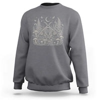 Mothman Sweatshirt Vintage Cryptid Graphic Gothic Forest Moth Mushroom Folklore Gift