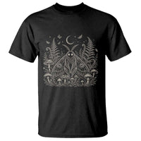 Mothman T Shirt Vintage Cryptid Graphic Gothic Forest Moth Mushroom Folklore Gift