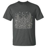 Mothman T Shirt Vintage Cryptid Graphic Gothic Forest Moth Mushroom Folklore Gift
