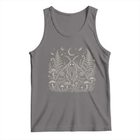 Mothman Tank Top Vintage Cryptid Graphic Gothic Forest Moth Mushroom Folklore Gift