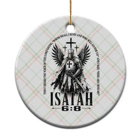 Here Am I Send Me Isaiah 6 8 Catholic Knight Templar Crusader Faith Ceramic Ornament