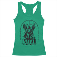 Here Am I Send Me Isaiah 6 8 Catholic Knight Templar Crusader Faith Racerback Tank Top