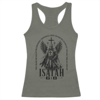 Here Am I Send Me Isaiah 6 8 Catholic Knight Templar Crusader Faith Racerback Tank Top