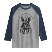 Here Am I Send Me Isaiah 6 8 Catholic Knight Templar Crusader Faith Raglan Shirt