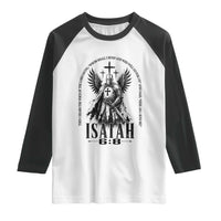 Here Am I Send Me Isaiah 6 8 Catholic Knight Templar Crusader Faith Raglan Shirt