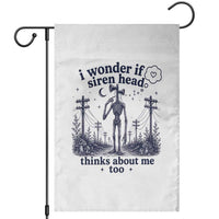 Funny Siren Head Garden Flag I Wonder If Siren Head Thinks About Me Too Weirdcore Cryptid Lovers