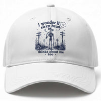 Funny Siren Head Baseball Cap I Wonder If Siren Head Thinks About Me Too Weirdcore Cryptid Lovers