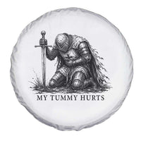 Tummy Hurts Funny Medieval Knight Spare Tire Cover Dark Fantasy Meme