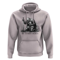 Tummy Hurts Funny Medieval Knight Hoodie Dark Fantasy Meme