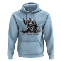 Tummy Hurts Funny Medieval Knight Hoodie Dark Fantasy Meme