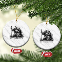 Tummy Hurts Funny Medieval Knight Ceramic Ornament Dark Fantasy Meme
