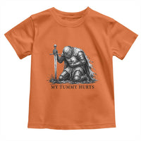 Tummy Hurts Funny Medieval Knight Toddler T Shirt Dark Fantasy Meme