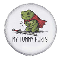 Tummy Hurts Funny Medieval Frog Spare Tire Cover Dark Fantasy Meme