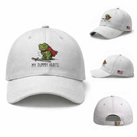 Tummy Hurts Funny Medieval Frog Baseball Cap Dark Fantasy Meme