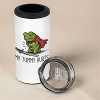 Tummy Hurts Funny Medieval Frog 4 in 1 Can Cooler Tumbler Dark Fantasy Meme