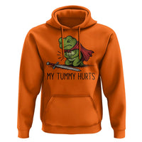 Tummy Hurts Funny Medieval Frog Hoodie Dark Fantasy Meme