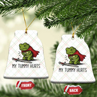 Tummy Hurts Funny Medieval Frog Ceramic Ornament Dark Fantasy Meme