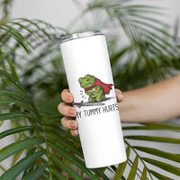 Tummy Hurts Funny Medieval Frog Skinny Tumbler Dark Fantasy Meme