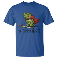 Tummy Hurts Funny Medieval Frog T Shirt Dark Fantasy Meme