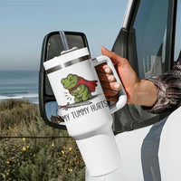 Tummy Hurts Funny Medieval Frog Tumbler With Handle Dark Fantasy Meme