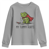 Tummy Hurts Funny Medieval Frog Youth Sweatshirt Dark Fantasy Meme