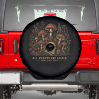 All Plants Are Edible Some Only Once Spare Tire Cover Vintage Mushroom Skull Gothic Plant Lover
