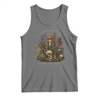 All Plants Are Edible Some Only Once Tank Top Vintage Botanical Mushroom Skull Gothic Plant Lover