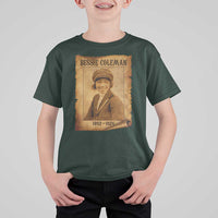 Bessie Coleman First African American Female Pilot T Shirt For Kid Black History - Wonder Print Shop