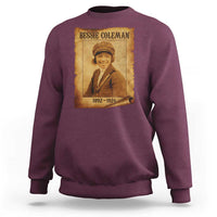 Bessie Coleman First African American Female Pilot Sweatshirt Black History - Wonder Print Shop