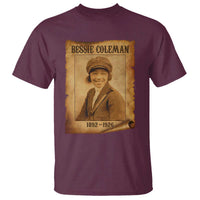 Bessie Coleman First African American Female Pilot T Shirt Black History - Wonder Print Shop