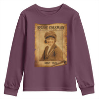 Bessie Coleman First African American Female Pilot Youth Sweatshirt Black History - Wonder Print Shop