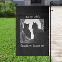 Funny Cat Garden Flag I Do Not Think Therefore I Do Not Am Goth Emo Grunge Witchy - Wonder Print Shop