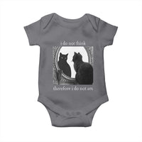 Funny Cat Baby Onesie I Do Not Think Therefore I Do Not Am Goth Emo Grunge Witchy - Wonder Print Shop