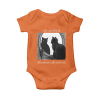 Funny Cat Baby Onesie I Do Not Think Therefore I Do Not Am Goth Emo Grunge Witchy - Wonder Print Shop