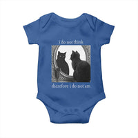 Funny Cat Baby Onesie I Do Not Think Therefore I Do Not Am Goth Emo Grunge Witchy - Wonder Print Shop