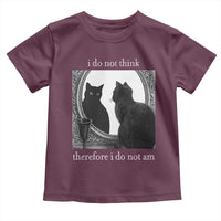 Funny Cat Toddler T Shirt I Do Not Think Therefore I Do Not Am Goth Emo Grunge Witchy - Wonder Print Shop