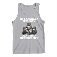 Funny Internet Meme Tank Top Not A Gorilla But I Can Beat Off 100 Men - Wonder Print Shop