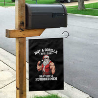 Funny Muscle Santa Garden Flag Not A Gorilla But I Can Beat Off 100 Men Bodybuilder Christmas - Wonder Print Shop