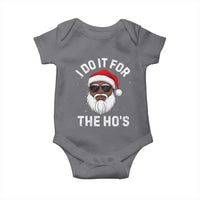I Do It For The Hos Black Santa Christmas Baby Onesie Funny Inappropriate Rude Santa - Wonder Print Shop