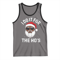 I Do It For The Hos Black Santa Christmas Tank Top Funny Inappropriate Rude Santa - Wonder Print Shop
