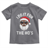 I Do It For The Hos Black Santa Christmas Toddler T Shirt Funny Inappropriate Rude Santa - Wonder Print Shop